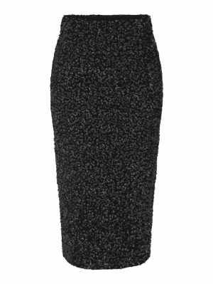 PCKAM HW MIDI SKIRT JRS BC Black/Black seq