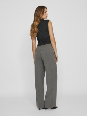 VIWINNIE SODA HW PLEATED PANTS Medium Grey Mel