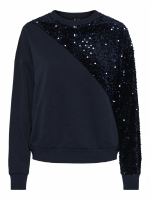 PCNANCY LS SWEAT BC Night Sky/TONE