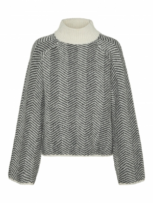 VMNAOMI LS HIGHNECK PULLOVER G Birch/MELANGE W