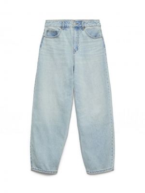 VMBILLIE HR BARREL ANK JEANS M Light Blue Deni