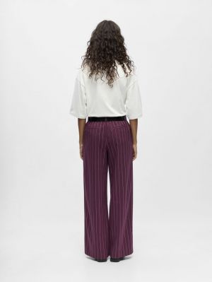 OBJLISA WIDE PANT AOP NOOS Mauve Wine/Pink