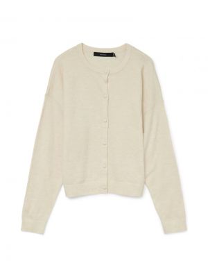 VMMARINA LS O-NECK CARDIGAN Birch/MELANGE