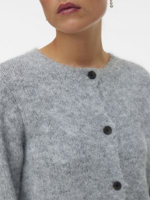 VMNOVAH LS O-NECK BUTTON CARDI Medium Grey Mel