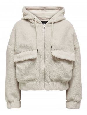 ONLTANJA TEDDY HOOD JACKET OTW Pumice Stone