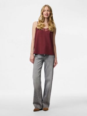 PCTIFFANY STRAP LACE TOP WVN N Tawny Port