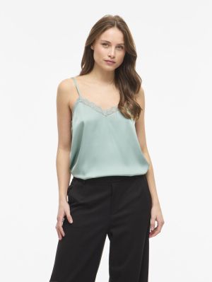VIENNA RAVENNA LACE SINGLET - Blue Surf