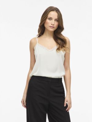 VIENNA RAVENNA LACE SINGLET - Cloud Dancer