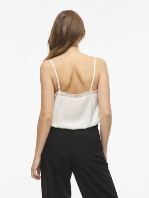 VIENNA RAVENNA LACE SINGLET - Cloud Dancer