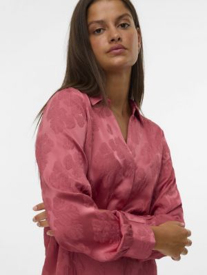 VMTIARA JACQUARD LS SHIRT WVN Holly Berry