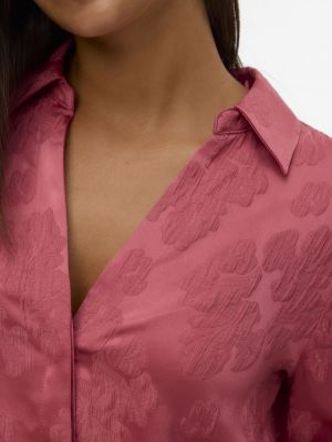 VMTIARA JACQUARD LS SHIRT WVN Holly Berry