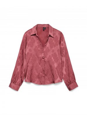 VMTIARA JACQUARD LS SHIRT WVN Holly Berry