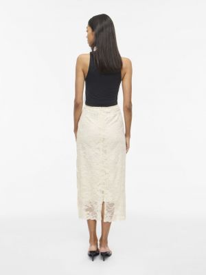 VILORNA HW NEW LACE MIDI SKIRT Birch