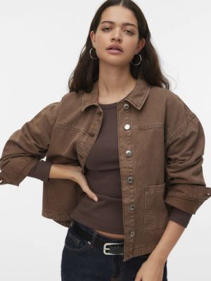 VMJAMIE LS DENIM SHACKET MIX G Carafe/WASHED