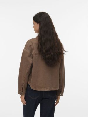 VMJAMIE LS DENIM SHACKET MIX G Carafe/WASHED