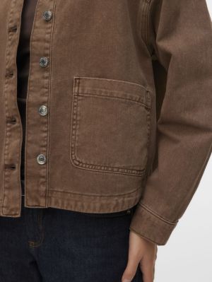 VMJAMIE LS DENIM SHACKET MIX G Carafe/WASHED