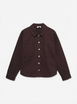 VMJAMIE LS DENIM SHACKET MIX G Windsor Wine/WA