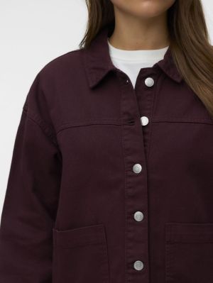 VMJAMIE LS DENIM SHACKET MIX G Windsor Wine/WA