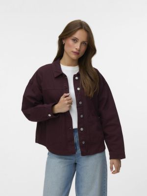 VMJAMIE LS DENIM SHACKET MIX G Windsor Wine/WA