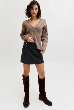 JXGRETA HW DENIM SKORT DNM LN Black Denim/R05