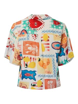 PCKLARISA SHIRT WVN BC Eggnog/HEART &
