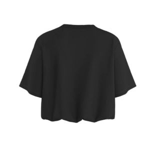 HDINA SS BALLOON CROPPED T-SHI Black