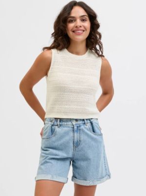 JXZUSANNAH TOP KNIT Vanilla Ice