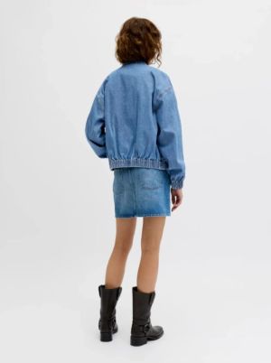 JXLEILA BOMBER JACKET R368 DNM Medium Blue Den