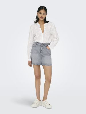 ONLSTELLA SHORT SKIRT DNM AZG Light Grey Deni