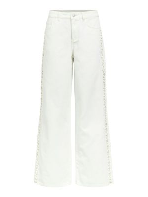 OBJRIO TRICE MW WIDE JEANS 145 White