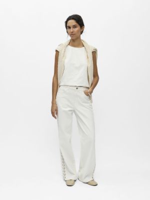 OBJRIO TRICE MW WIDE JEANS 145 White