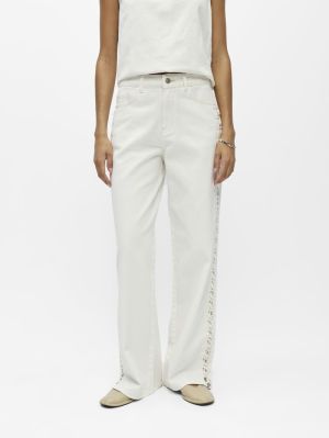 OBJRIO TRICE MW WIDE JEANS 145 White