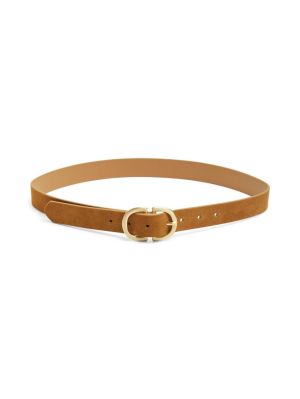 PCJUVA SUEDE JEANS BELT NOOS Cognac/W BRUSHE