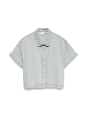 VMINGEBORG SS DENIM SHIRT MIX Light Grey Deni