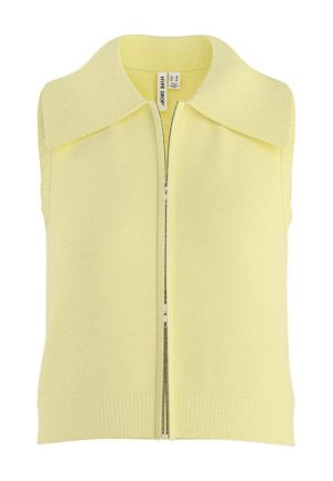 HDREGITZE CROPPED COLLAR KNIT Double Cream