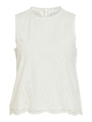 VIYARA O-NECK SL BRODERI ANGLA Cloud Dancer