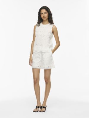 VIYARA O-NECK SL BRODERI ANGLA Cloud Dancer