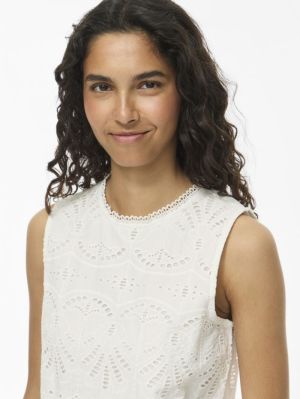 VIYARA O-NECK SL BRODERI ANGLA Cloud Dancer