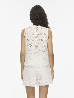 VIYARA O-NECK SL BRODERI ANGLA Cloud Dancer