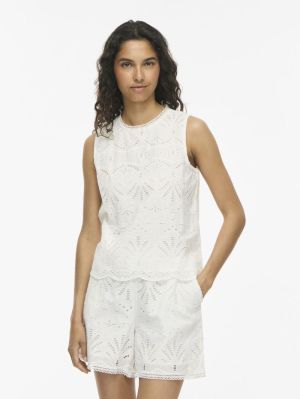 VIYARA O-NECK SL BRODERI ANGLA Cloud Dancer