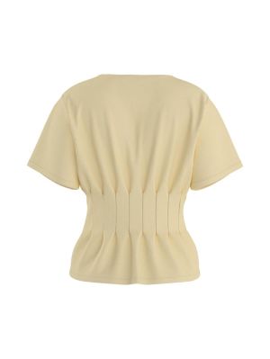 HDSANA SS PLEATED T-SHIRT Anise Flower