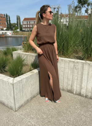 set: top + skirt chocolate