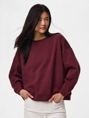 PCCHILLI LS LOOSE  FIT SWEAT T Tawny Port