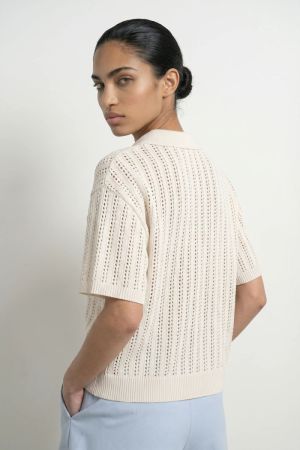 HDTOVA SS POLO KNIT Vanilla Ice