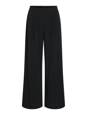 VIBENNE HW WIDE PLEAT JRS PANT Black Beauty