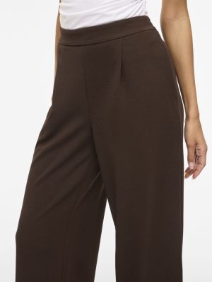 VIBENNE HW WIDE PLEAT JRS PANT Coffee Bean