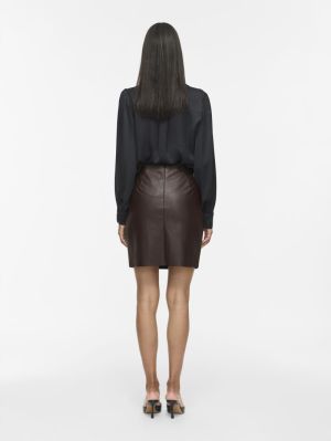 VIDAGMAR HW COATED SKIRT - NOO Coffee Bean