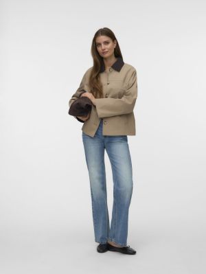 VMCHELSEAPOPPY SHORT JACKET NO Silver Mink/W.