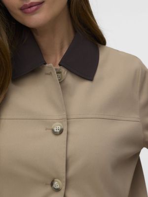 VMCHELSEAPOPPY SHORT JACKET NO Silver Mink/W.