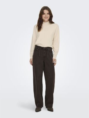 ONLGIANNA MW STRAIGHT COLOR PN Dark Brown Deni